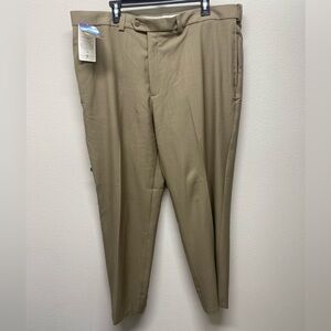 NEW Haggar Taupe Classic Fit Smart Wash Repreve Suit Dress Pants Men’s 40 X 30
